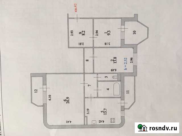 3-комнатная квартира, 85 м², 2/9 эт. на продажу в Железногорске Курской области Железногорск - изображение 1
