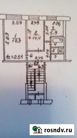 2-комнатная квартира, 44 м², 1/5 эт. на продажу в Свободном Свердловской области Свободный - изображение 1