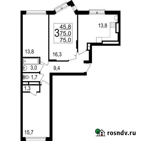 3-комнатная квартира, 75 м², 2/5 эт. на продажу в Химках Химки - изображение 1