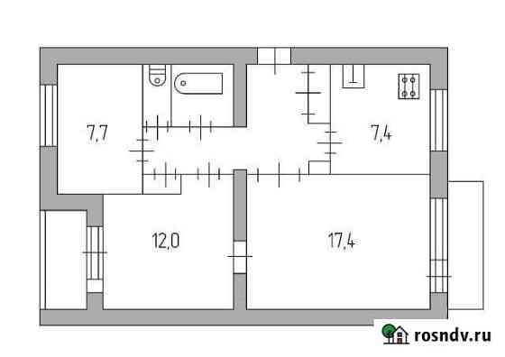3-комнатная квартира, 57 м², 1/5 эт. на продажу в Каменске-Шахтинском Каменск-Шахтинский
