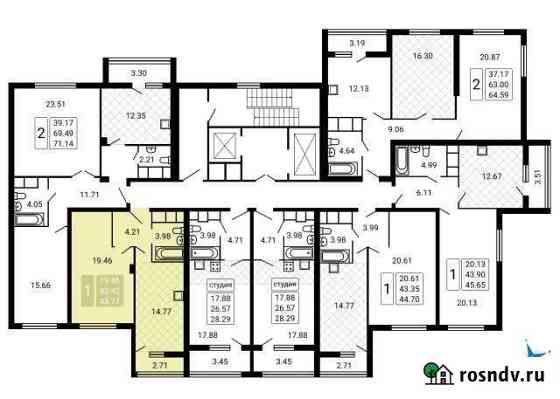 1-комнатная квартира, 43 м², 12/17 эт. на продажу в Домодедово Домодедово