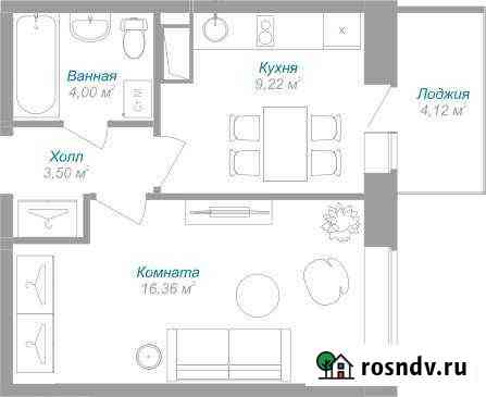 1-комнатная квартира, 34 м², 11/12 эт. на продажу в Буграх Бугры