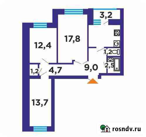 3-комнатная квартира, 70 м², 2/4 эт. на продажу в Солнечном Ханты-Мансийского АО Солнечный