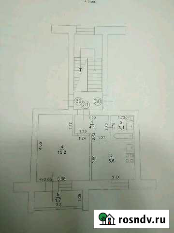 1-комнатная квартира, 31 м², 4/5 эт. на продажу в Краснослободске Республики Мордовия Краснослободск - изображение 1