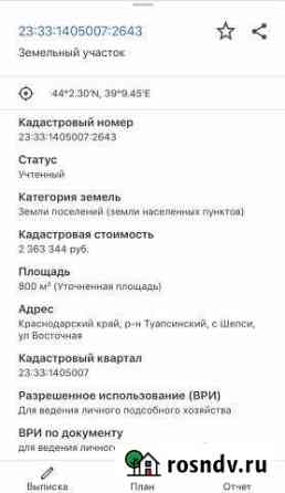 Участок ИЖС 8 сот. на продажу в Шепси Шепси