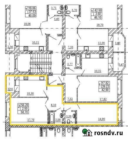 2-комнатная квартира, 58 м², 3/5 эт. на продажу в Угличе Углич - изображение 1