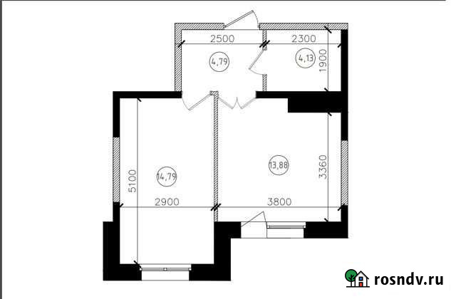 Своб. планировка, 40.6 кв.м., 9/15 эт. Иркутск - изображение 1