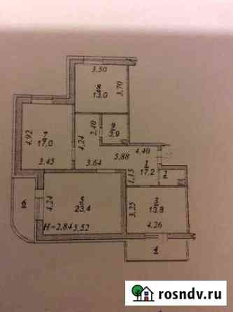 3-комнатная квартира, 95 м², 8/9 эт. на продажу в Большевике Большевик