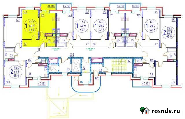 1-комнатная квартира, 42 м², 6/17 эт. на продажу в Дмитрове Дмитров - изображение 1