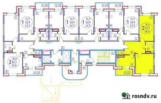 2-комнатная квартира, 65 м², 5/17 эт. на продажу в Дмитрове Дмитров