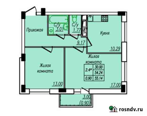 2-комнатная квартира, 55 м², 5/17 эт. на продажу в Абакане Абакан
