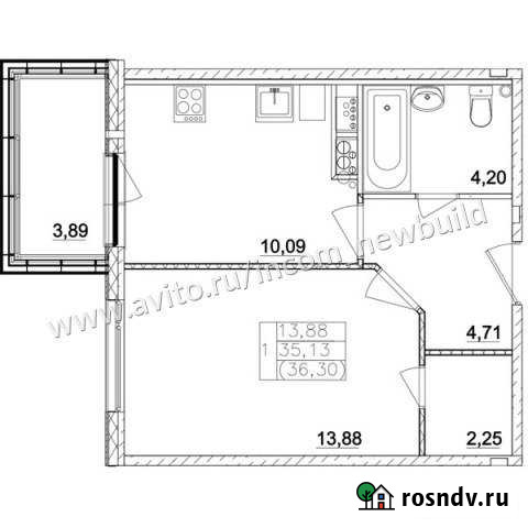 1-комнатная квартира, 35 м², 3/3 эт. на продажу в Павловской Слободе Павловская Слобода - изображение 1
