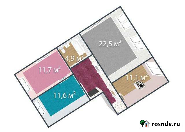 3-комнатная квартира, 72 м², 1/2 эт. на продажу в Кумылженской Кумылженская - изображение 1