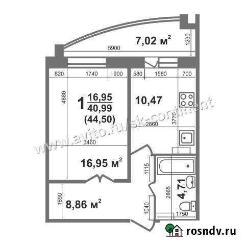 1-комнатная квартира, 44 м², 3/5 эт. на продажу в Коврове Ковров - изображение 1