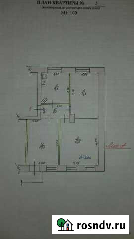 Комната 34 м² в 3-ком. кв., 3/3 эт. на продажу в Грязях Грязи - изображение 1