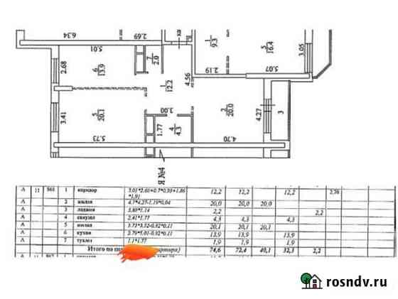 2-комнатная квартира, 74 м², 11/25 эт. на продажу в Реутове Реутов