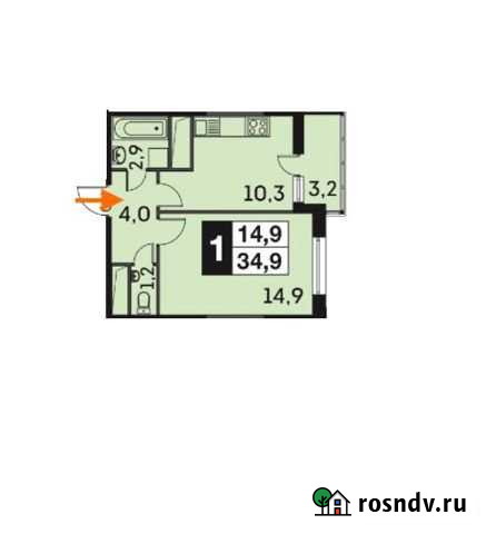 1-комнатная квартира, 34 м², 14/25 эт. на продажу в Одинцово Одинцово - изображение 1