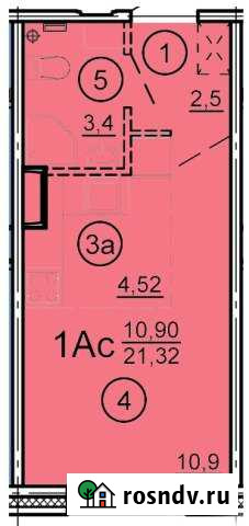 Квартира-студия, 21 м², 4/17 эт. на продажу в Твери Тверь - изображение 1