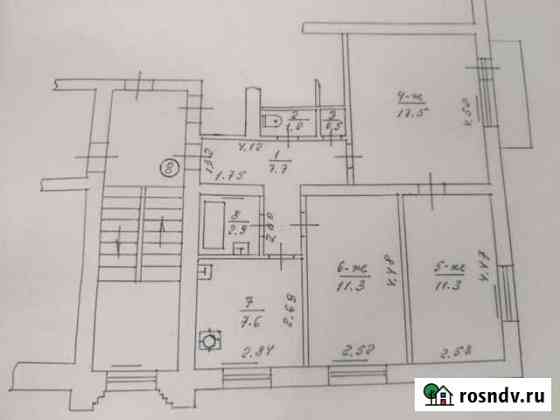 3-комнатная квартира, 65 м², 2/3 эт. на продажу в Светлогорске Светлогорск