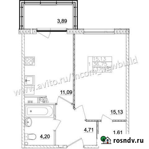 1-комнатная квартира, 36 м², 3/3 эт. на продажу в Павловской Слободе Павловская Слобода - изображение 1