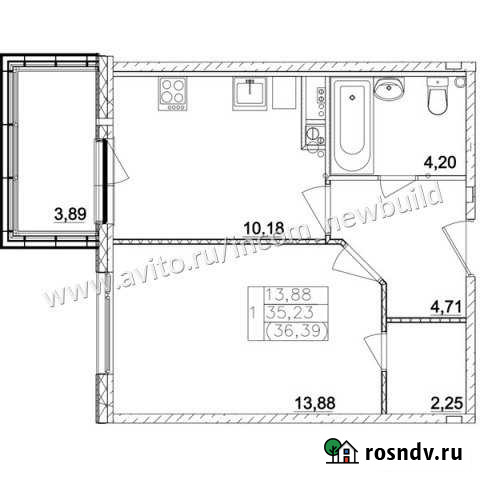 1-комнатная квартира, 35 м², 2/3 эт. на продажу в Павловской Слободе Павловская Слобода - изображение 1