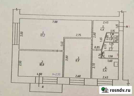 3-комнатная квартира, 53 м², 2/5 эт. на продажу в Краснобродском Краснобродский