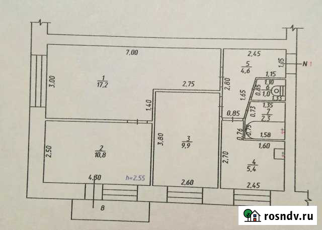 3-комнатная квартира, 53 м², 2/5 эт. на продажу в Краснобродском Краснобродский - изображение 1