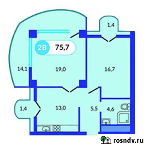 2-комнатная квартира, 75 м², 2/17 эт. на продажу в Ялте Ялта - изображение 1