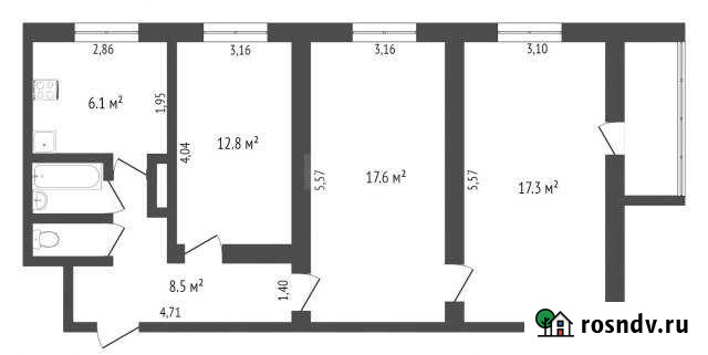 3-комнатная квартира, 65 м², 8/9 эт. на продажу в Новом Уренгое Новый Уренгой - изображение 1