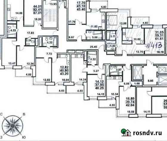 2-комнатная квартира, 61 м², 17/25 эт. на продажу в Реутове Реутов
