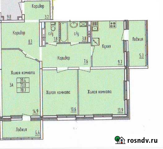 3-комнатная квартира, 79 м², 4/18 эт. на продажу в Зеленодольске Зеленодольск - изображение 1