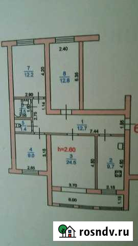 4-комнатная квартира, 76 м², 7/7 эт. на продажу во Владикавказе Владикавказ - изображение 1