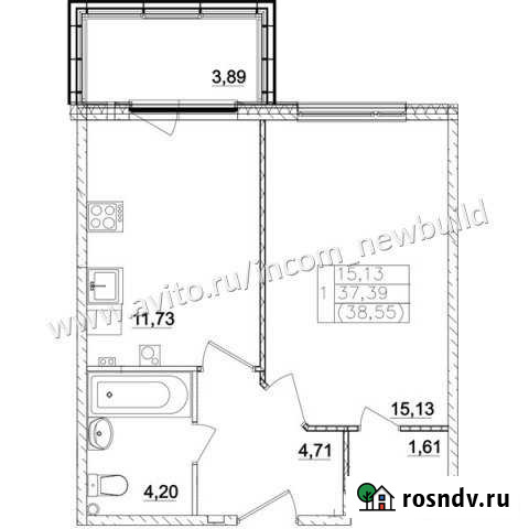 1-комнатная квартира, 37 м², 1/3 эт. на продажу в Павловской Слободе Павловская Слобода - изображение 1