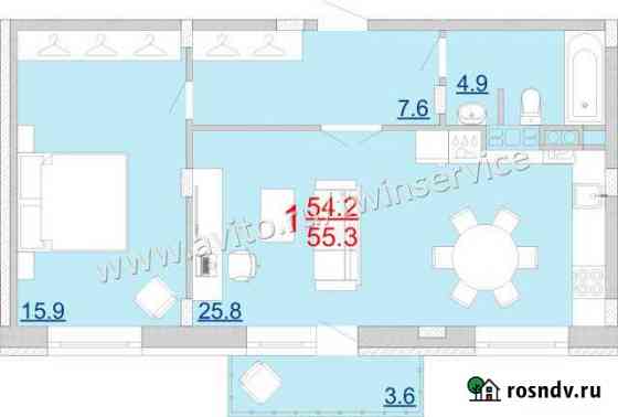 2-комнатная квартира, 55 м², 3/5 эт. на продажу в Туле Тула