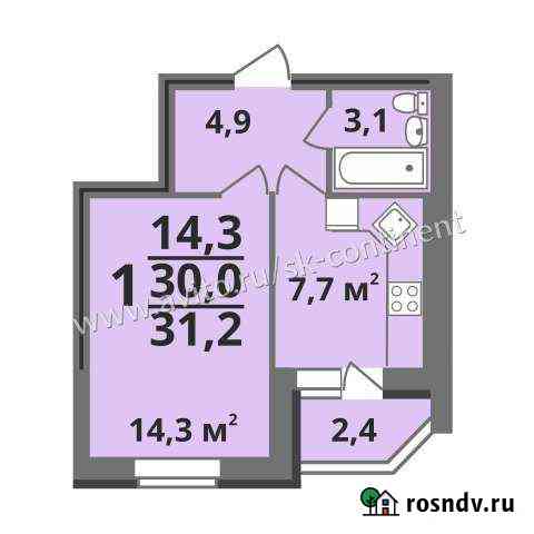 1-комнатная квартира, 31 м², 3/5 эт. на продажу в Коврове Ковров