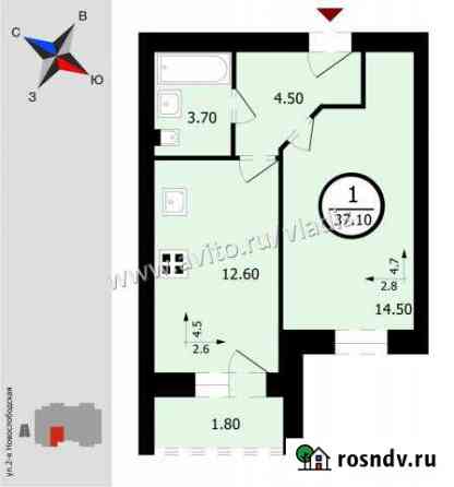 1-комнатная квартира, 37 м², 2/3 эт. на продажу в Муроме Муром