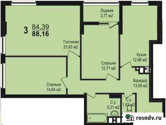 3-комнатная квартира, 88 м², 7/20 эт. в аренду на длительный срок в Саратове Саратов