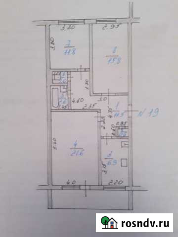 3-комнатная квартира, 71 м², 2/5 эт. на продажу в Лениногорске Лениногорск - изображение 1