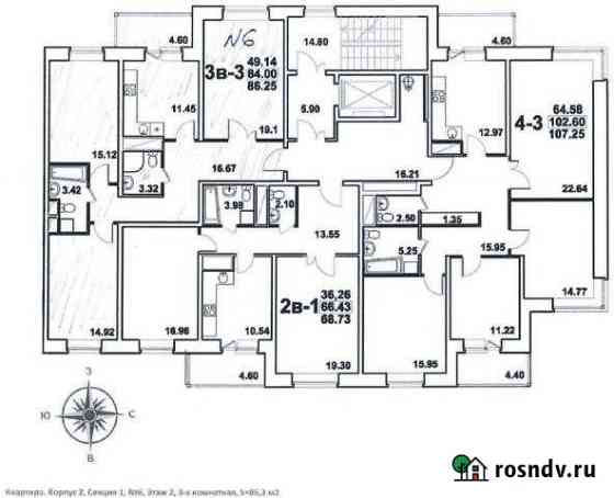 3-комнатная квартира, 86 м², 2/8 эт. на продажу в Реутове Реутов