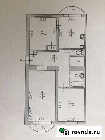 3-комнатная квартира, 70 м², 2/3 эт. на продажу в Знаменске Астраханской области Знаменск - изображение 1