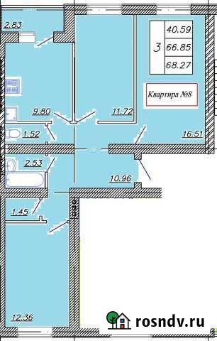 3-комнатная квартира, 68 м², 2/3 эт. на продажу в Приозерске Приозерск - изображение 1