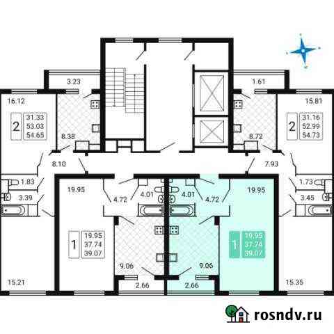 1-комнатная квартира, 39 м², 12/17 эт. на продажу в Домодедово Домодедово