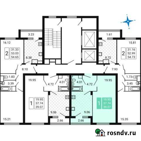 1-комнатная квартира, 39 м², 12/17 эт. на продажу в Домодедово Домодедово - изображение 1
