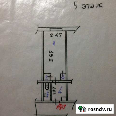 Квартира-студия, 20 м², 5/5 эт. в аренду на длительный срок в Улан-Удэ Улан-Удэ - изображение 1