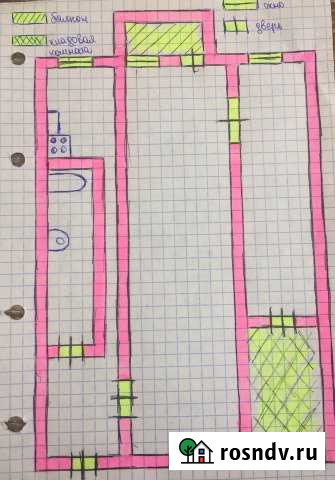 2-комнатная квартира, 42 м², 3/5 эт. на продажу в Новозавидовском Новозавидовский - изображение 1