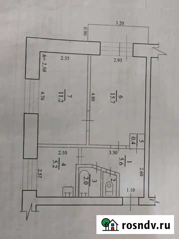 2-комнатная квартира, 42 м², 4/5 эт. на продажу в Эльбане Эльбан - изображение 1