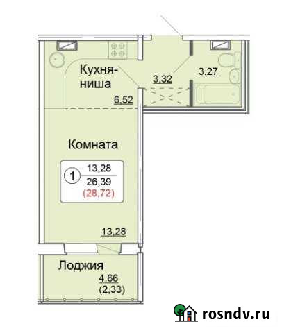 Квартира-студия, 28 м², 10/17 эт. на продажу в Кирове Киров - изображение 1