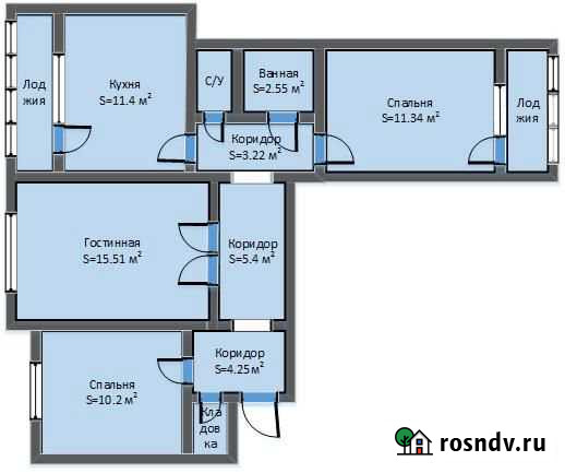 3-комнатная квартира, 65 м², 1/5 эт. на продажу в Новокуйбышевске Новокуйбышевск - изображение 1