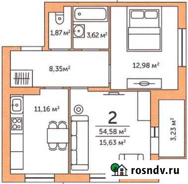 2-комнатная квартира, 54 м², 10/14 эт. на продажу в Туле Тула - изображение 1