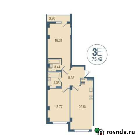 3-комнатная квартира, 75 м², 5/8 эт. на продажу в Курске Курск - изображение 1